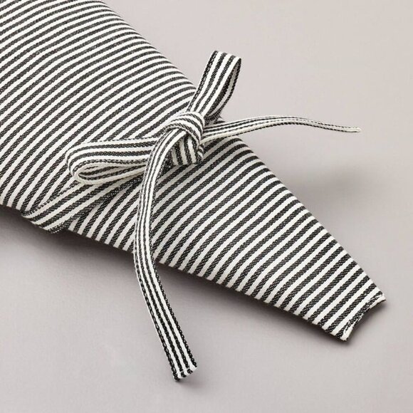 Hearth & Hand Magnolia Ticking Stripe Flower Bouquet Tote Gray/Cream - Target - Picture 3 of 6